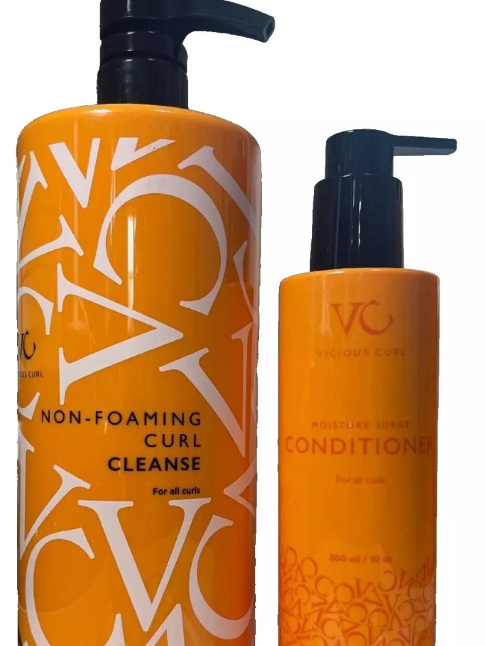 VICIOUS CURL 2pc Combo Vicious Curl Non-Foaming Curl Cleanse 32oz Moisture Condi